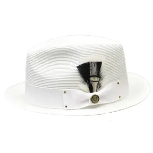 Bruno Capelo Franco Pinch Front Straw Trilby Hat