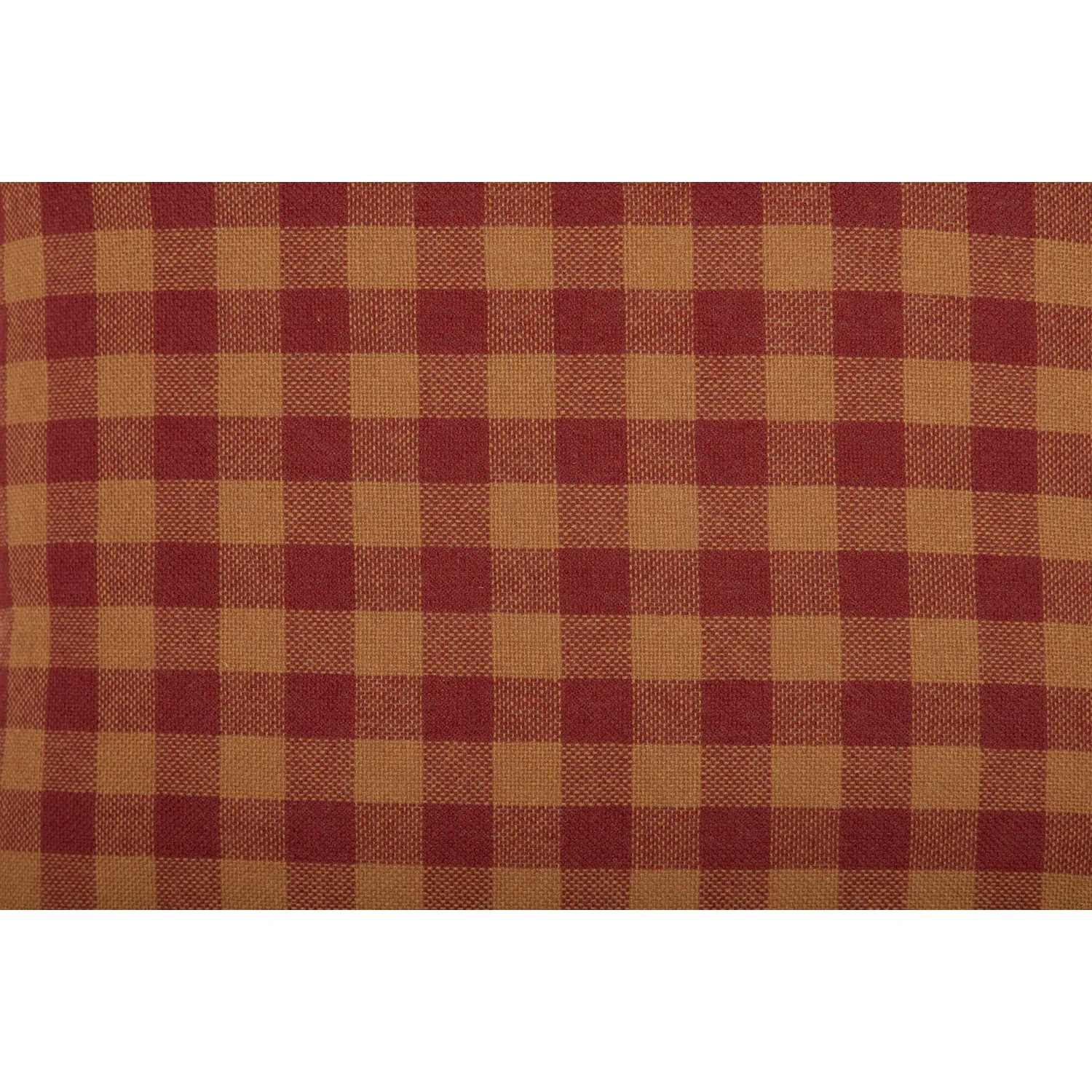 Burgundy Check Fabric Pillow 16x16