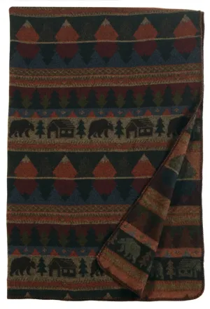 Cabin Bear Wool Throw