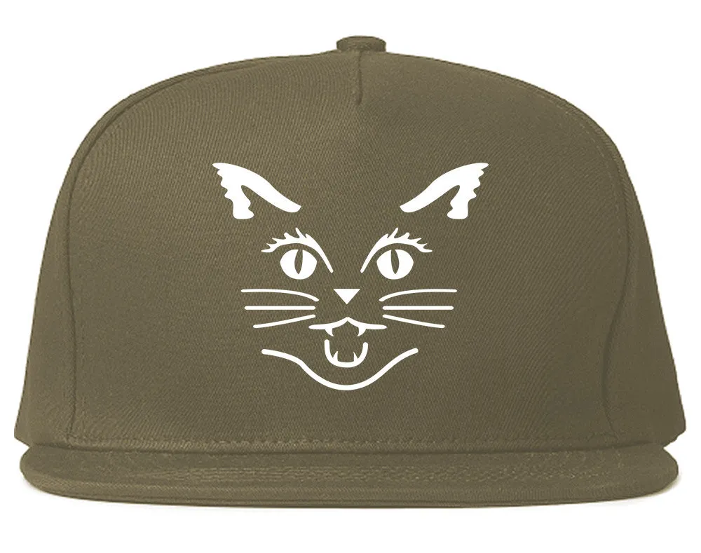 Cat Face Halloween Snapback Hat