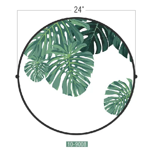 Circular (Round) Wall Art / Wall Decor - Monstera Leaf