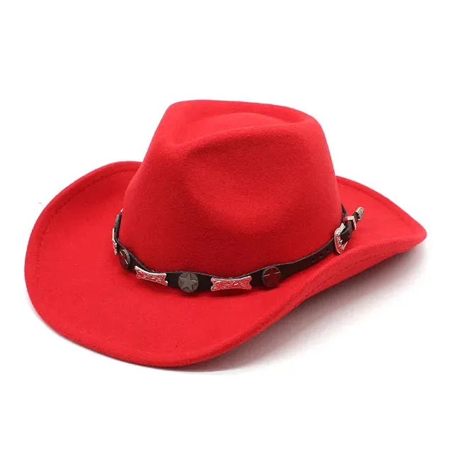 Cowboy Hat Classic Cowgirl Felt Jazz Hat