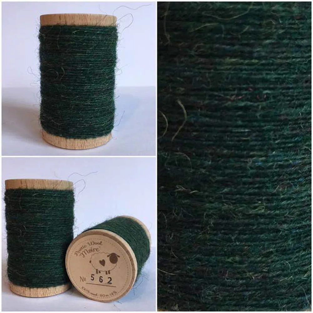 EVERGREEN Hand Dyed Fat EIGHTH Wool Fabric for Wool Applique and Rug Hooking