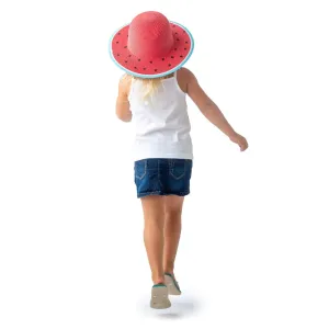 Flapjack Kids UPF50  Straw Hat - Watermelon