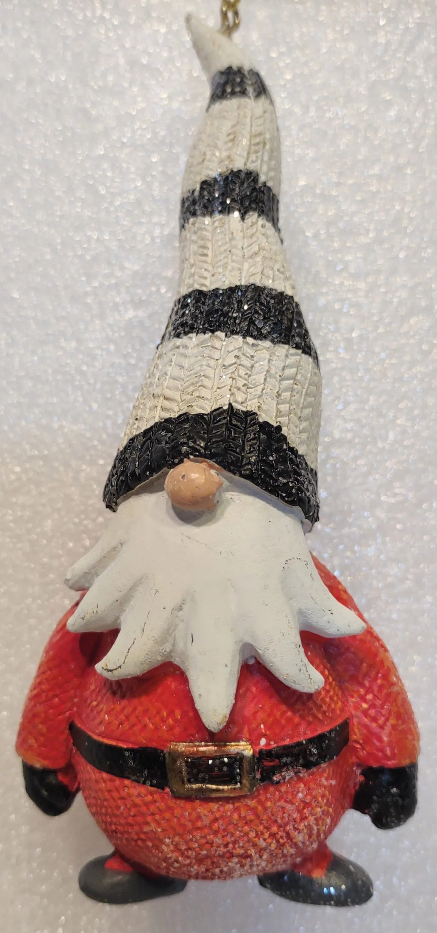 Gnome Ornaments with Long Pointy Hats with Glitter