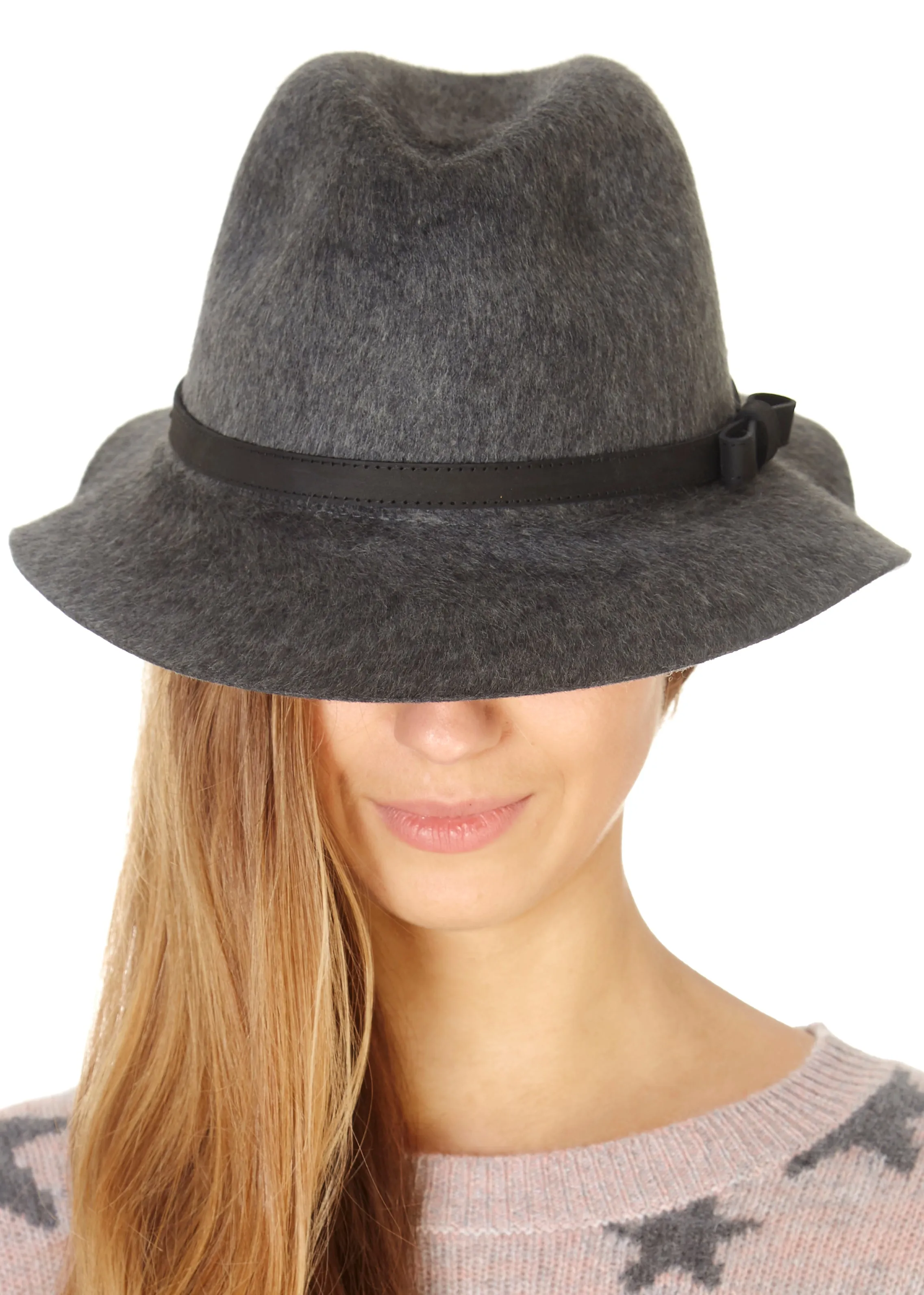 Grey Trilby Hat