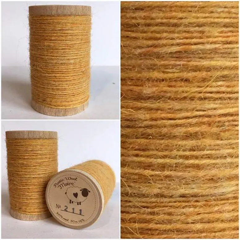 HONEY MUSTARD Hand Dyed Wool Bundle for Wool Applique and Rug Hooking