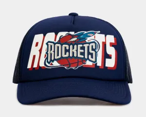 Houston Rockets Billboard Trucker Mens Hats (Blue)