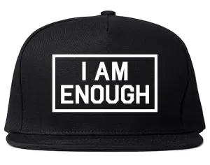 I Am Enough Inspirational Mens Snapback Hat