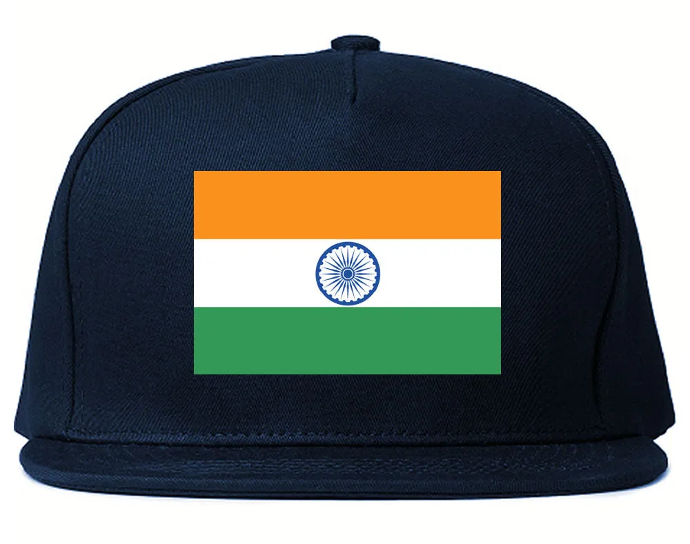 India Flag Country Printed Snapback Hat Cap