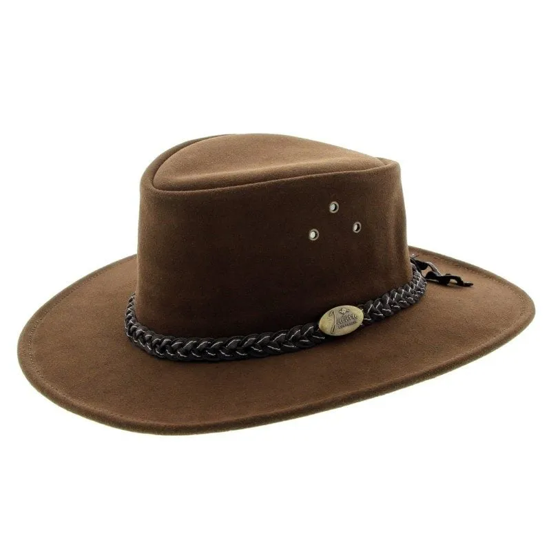 Jacaru Hats Wallaroo Suede - Brown