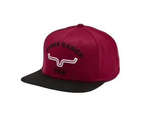 Kimes Ranch Men's Dark Red Arched Trucker Cap