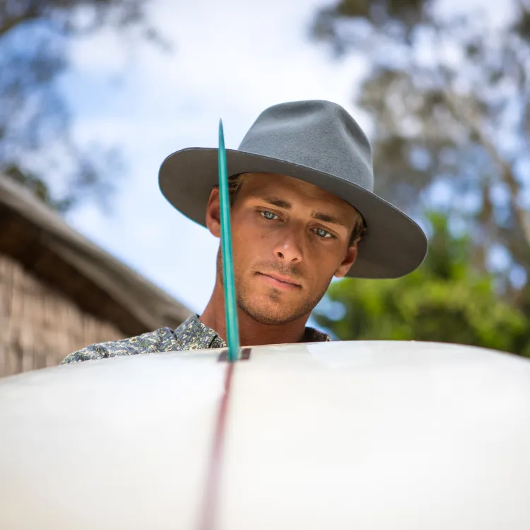 Kooringal Goodwin Unisex Wide Brim Fedora - Steel