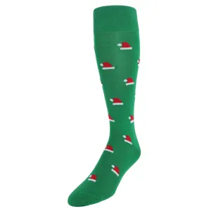 Kringle Santa Hat Over The Calf Christmas Mercerized Cotton Socks