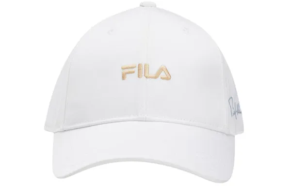 Men's FILA Logo Casual White Baseball Cap, white