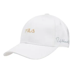 Men's FILA Logo Casual White Baseball Cap, white