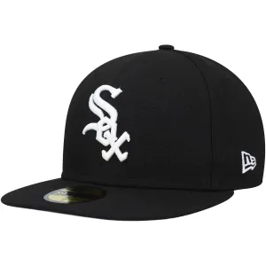 Men's New Era Black Chicago White Sox Fitted Hat from Authentic 59FIFTY Collection