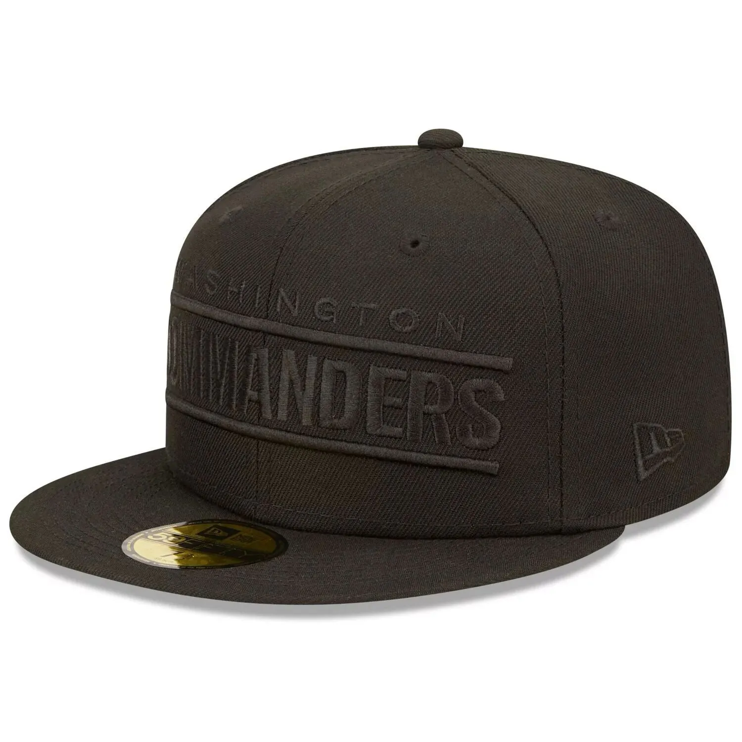 Men's New Era Washington Commanders Black Alternate Logo Fitted Cap 59FIFTY