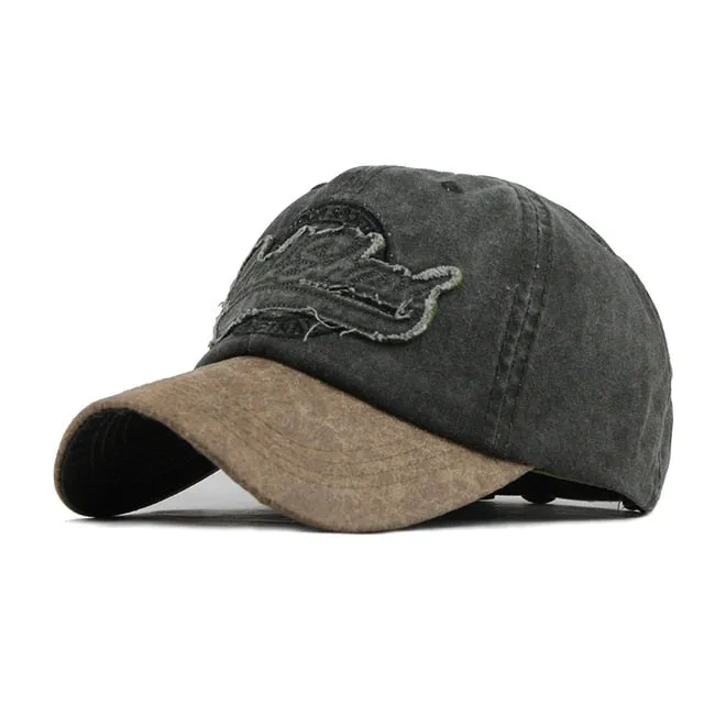 Outdoor Sport Rock Shark Embroidered Snapback Baseball Cap