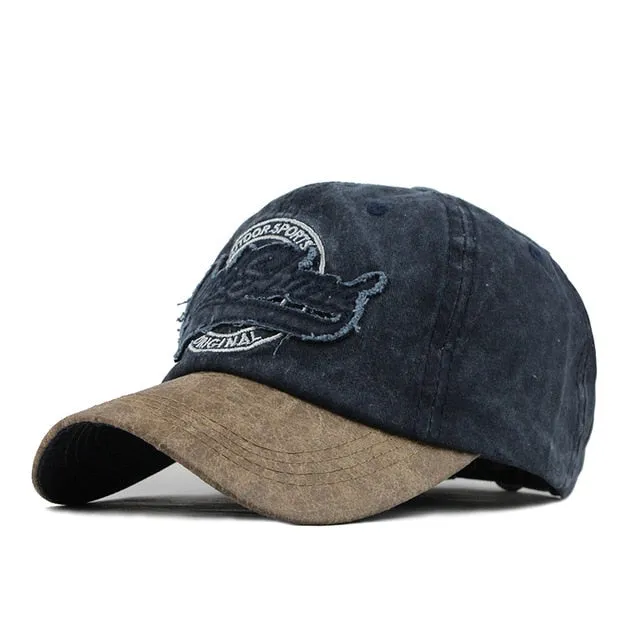 Outdoor Sport Rock Shark Embroidered Snapback Baseball Cap