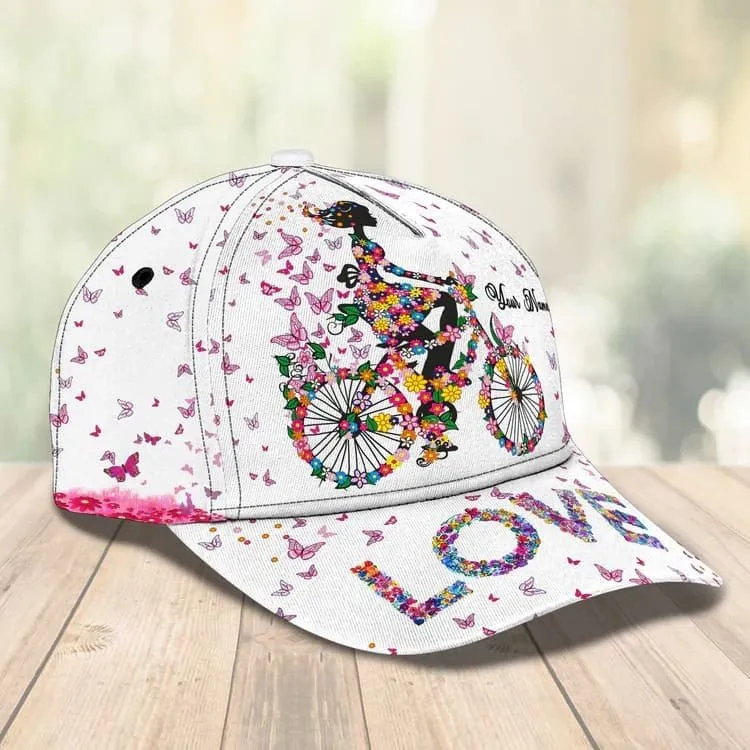 Personalized Butterfly 3D Baseball Cap for Her, Butterfly Hat for Girlfriend Birthday