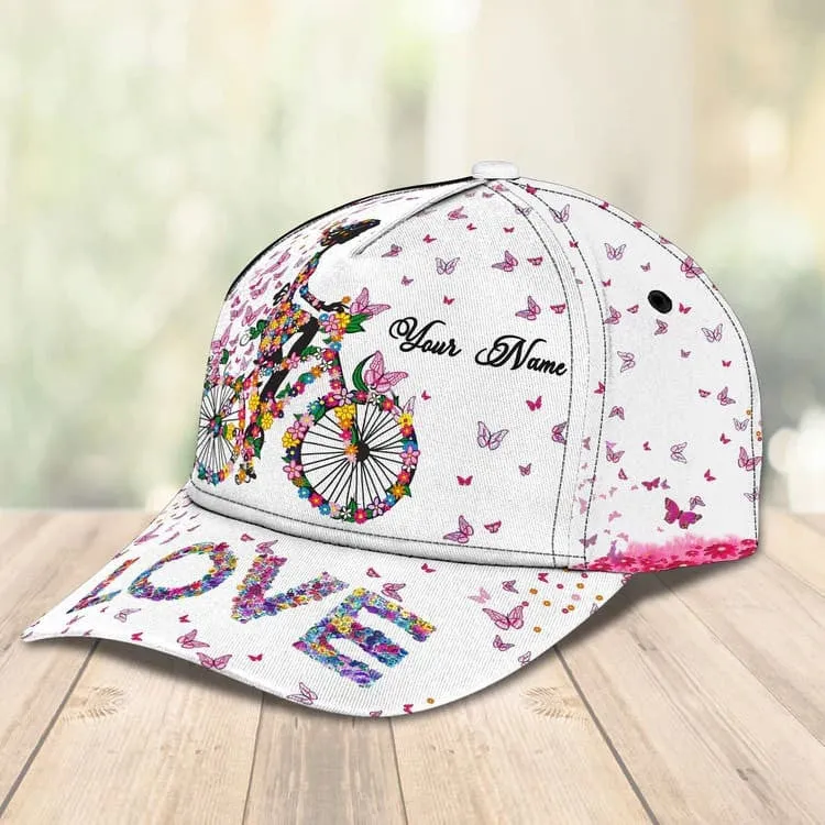 Personalized Butterfly 3D Baseball Cap for Her, Butterfly Hat for Girlfriend Birthday