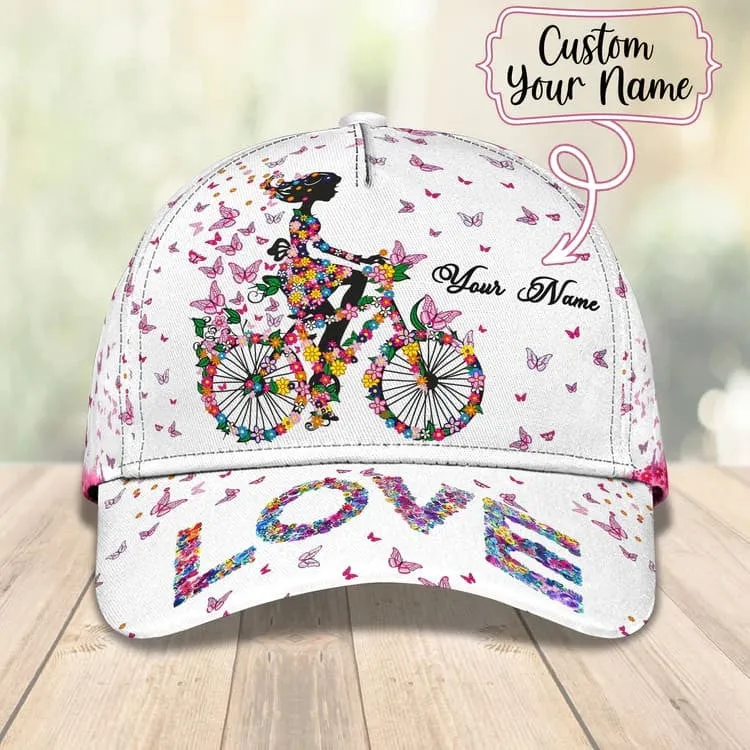 Personalized Butterfly 3D Baseball Cap for Her, Butterfly Hat for Girlfriend Birthday