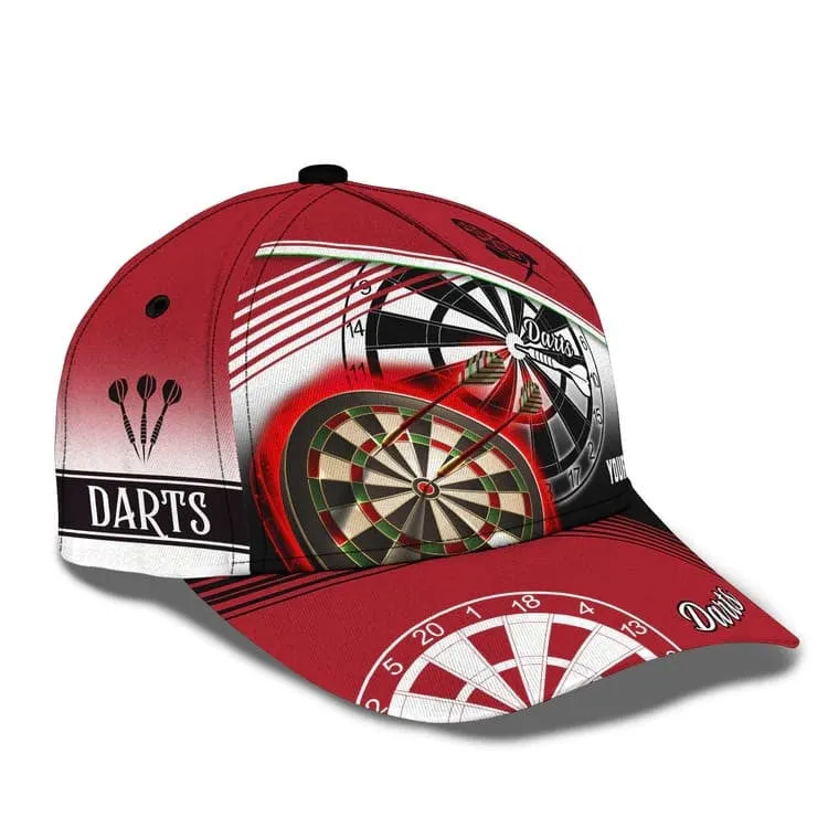 Personalized Dart 3D All Over Printed Baseball Cap, Water and Fire Art Dart Hat for Dart Lovers