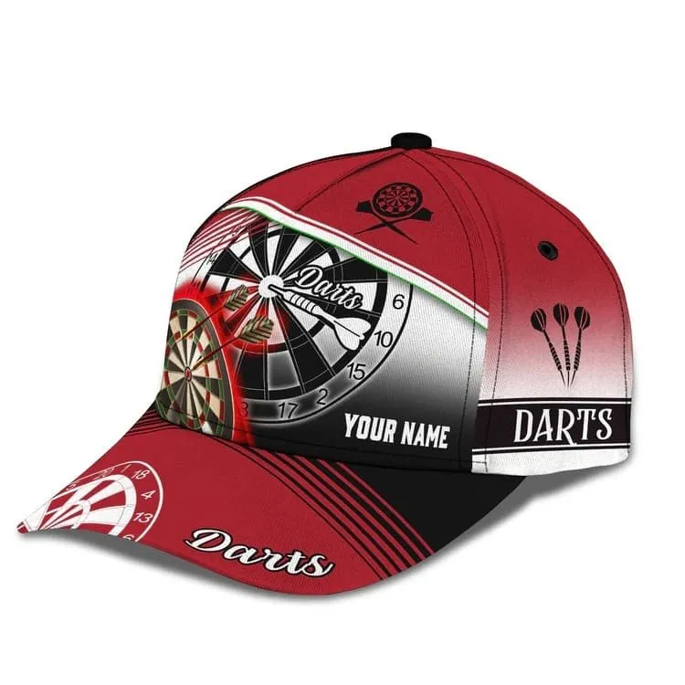 Personalized Dart 3D All Over Printed Baseball Cap, Water and Fire Art Dart Hat for Dart Lovers