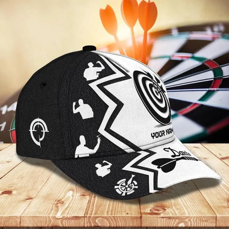 Personalized Dart 3D All Over Printed Baseball Cap, Water and Fire Art Dart Hat for Dart Lovers