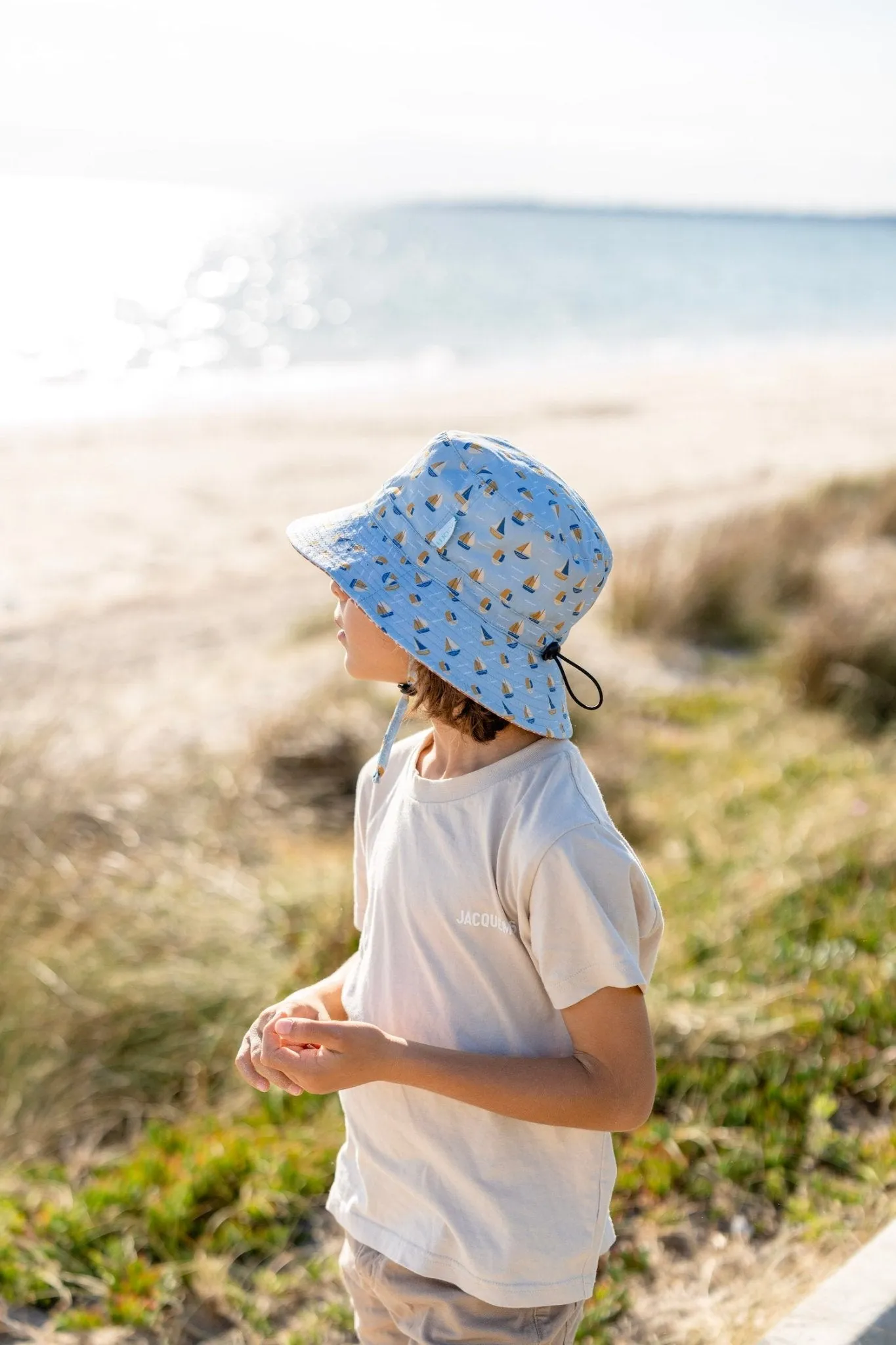 Sail The Bay Wide Brim Bucket Hat