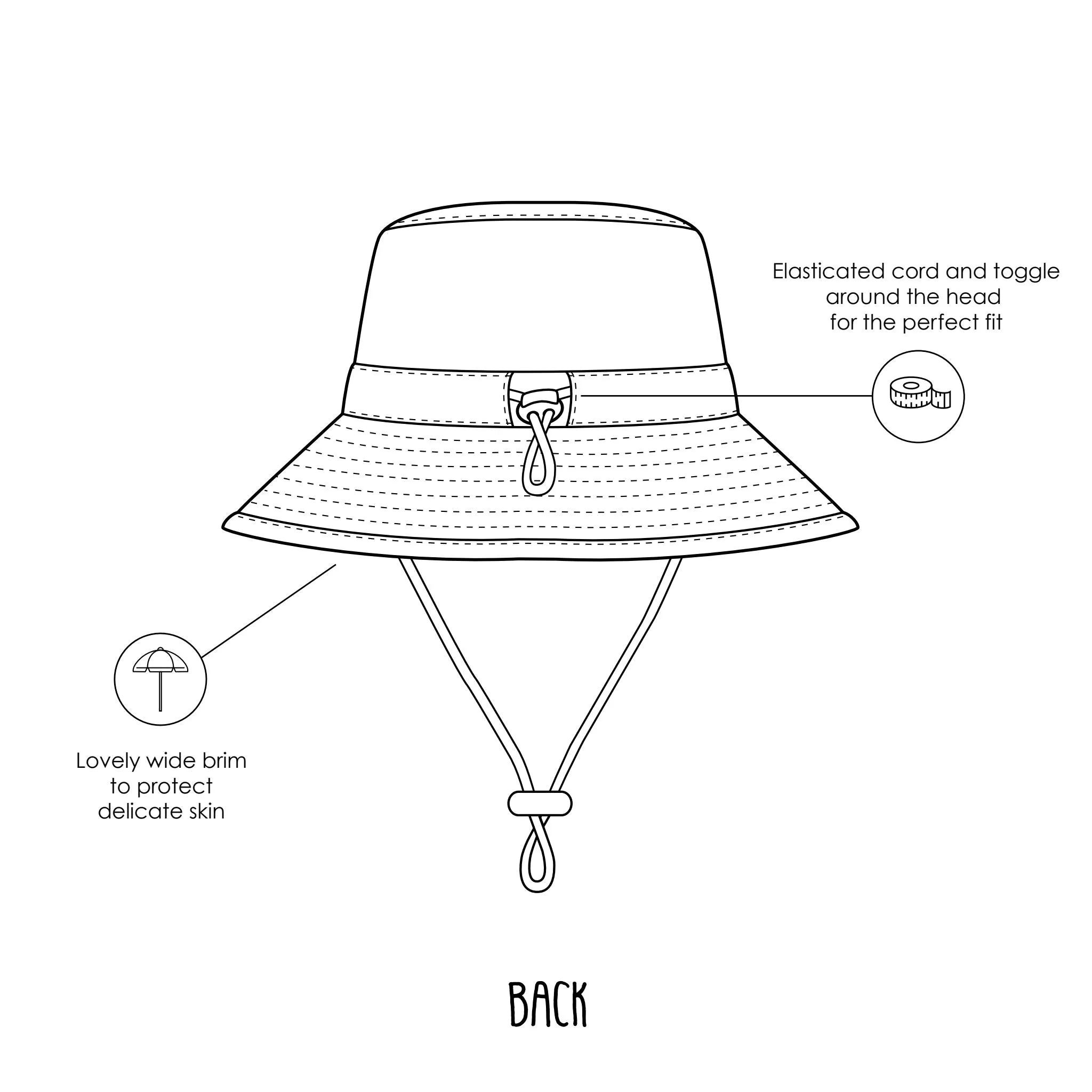 Sail The Bay Wide Brim Bucket Hat