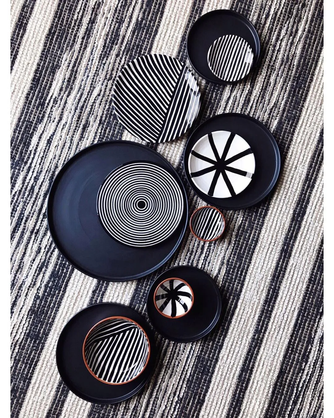 SALE Cubista Black Matte Tableware - Plates and Bowls