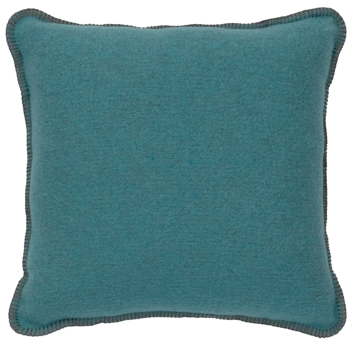 Solid Turquoise Wool Pillow