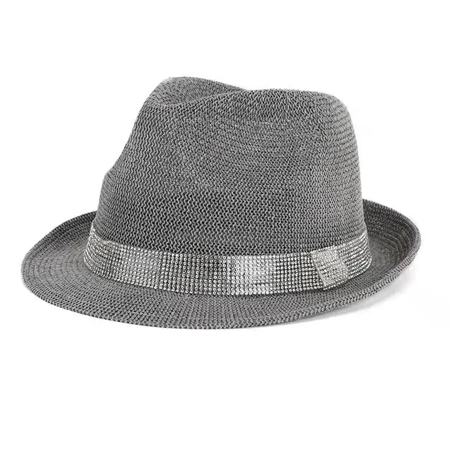 Summer Hollow Breathable Straw Trilby Hat