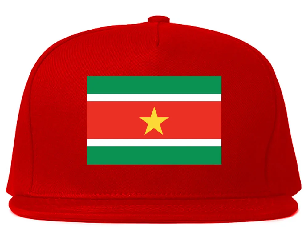 Suriname Flag Country Printed Snapback Hat Cap