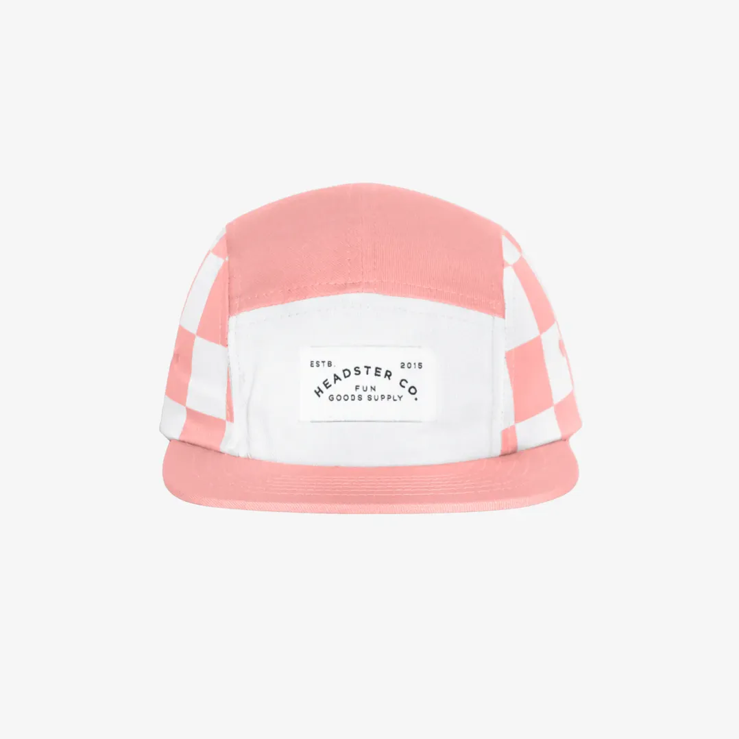 The Check Yourself Five Panel Hat - Peaches - BABY