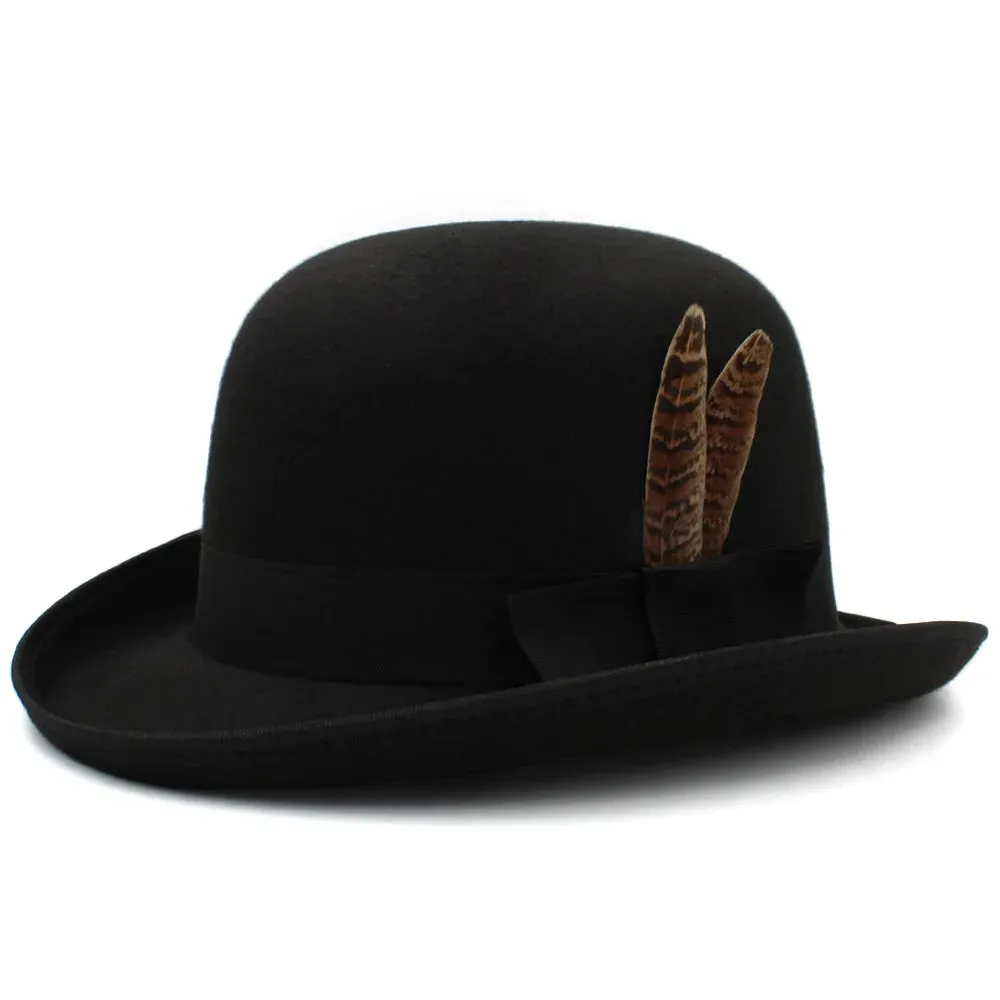 Trilby Feather Band Bowler Hats